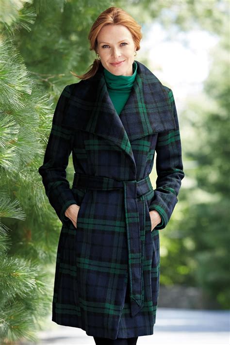 tartan coat womens